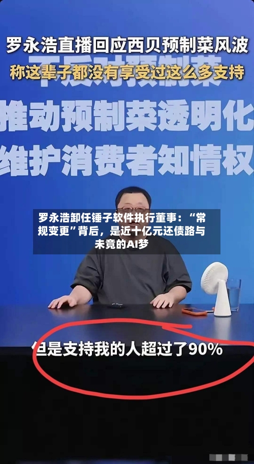 罗永浩卸任锤子软件执行董事：“常规变更”背后，是近十亿元还债路与未竟的AI梦