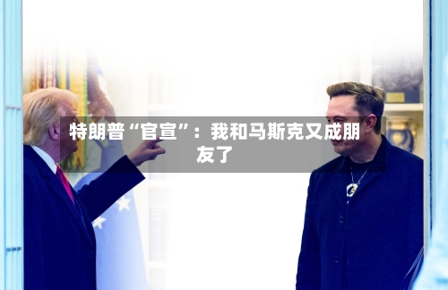 特朗普“官宣	”：我和马斯克又成朋友了-第3张图片