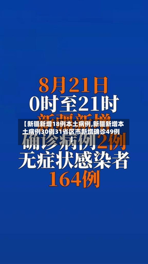 【新疆新增18例本土病例,新疆新增本土病例30例31省区市新增确诊49例】