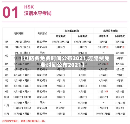 【过路费免费时间公布2021,过路费免费时间公布2021】-第2张图片