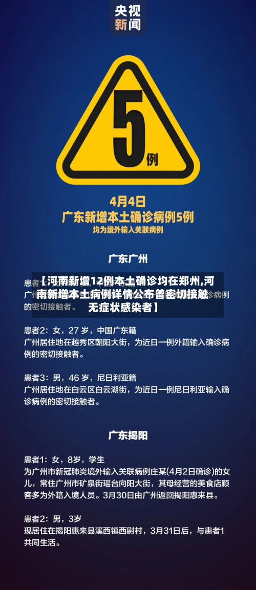 【河南新增12例本土确诊均在郑州,河南新增本土病例详情公布曾密切接触无症状感染者】-第2张图片