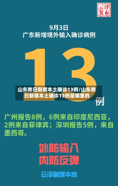 山东昨日新增本土确诊13例/山东昨日新增本土确诊13例是哪里的