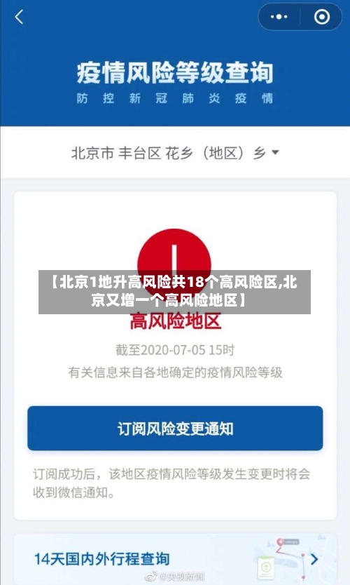 【北京1地升高风险共18个高风险区,北京又增一个高风险地区】