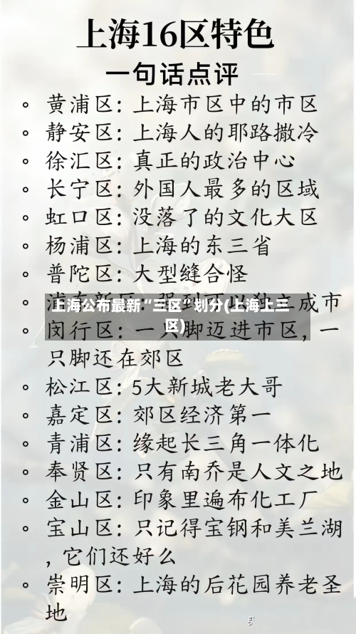 上海公布最新“三区”划分(上海上三区)-第2张图片