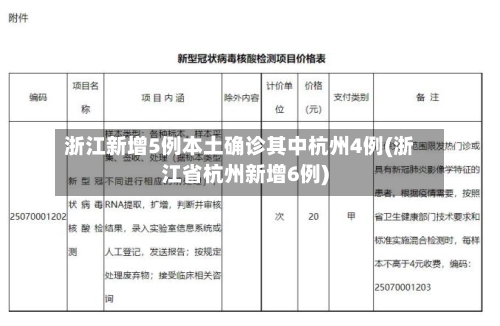 浙江新增5例本土确诊其中杭州4例(浙江省杭州新增6例)