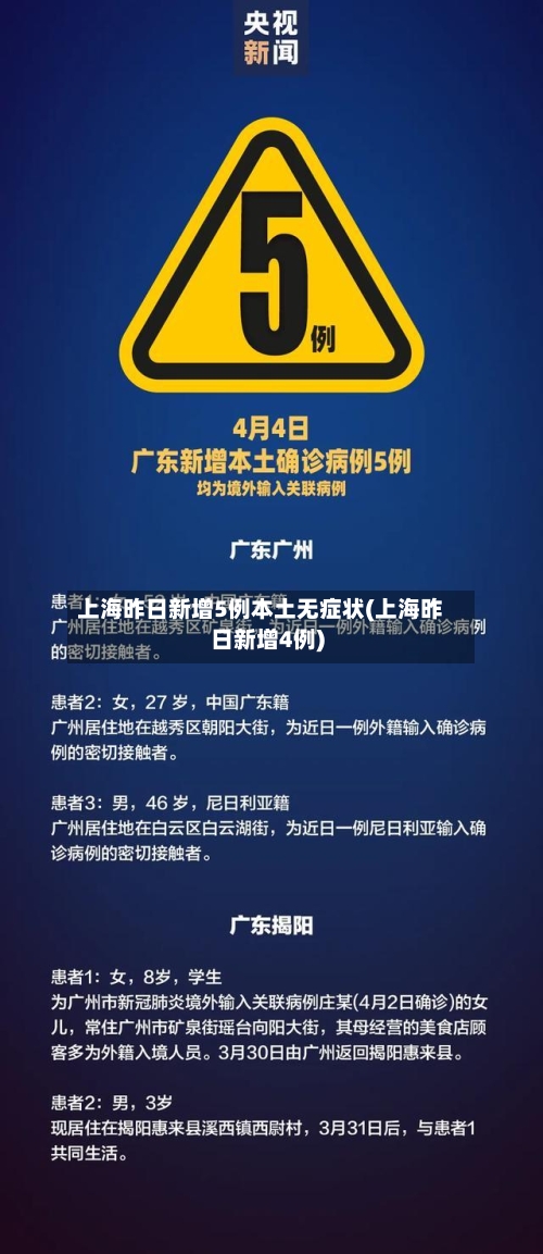 上海昨日新增5例本土无症状(上海昨日新增4例)-第2张图片