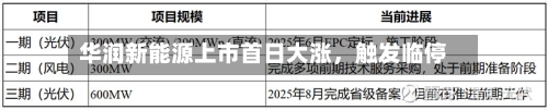 华润新能源上市首日大涨，触发临停-第2张图片