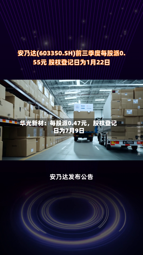 华光新材：每股派0.47元，股权登记日为7月9日-第2张图片