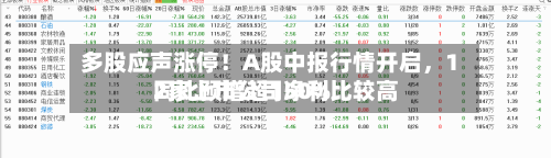 多股应声涨停！A股中报行情开启，12家上市公司净利比较高同比预增超150%-第3张图片