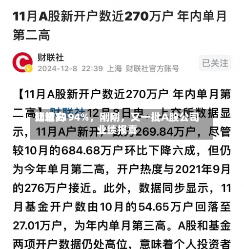 比较高预增1194%	，刚刚，又一批A股公司业绩报喜-第2张图片