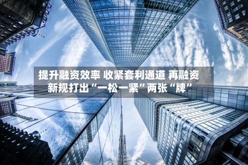 提升融资效率 收紧套利通道 再融资新规打出“一松一紧”两张“牌	”-第2张图片