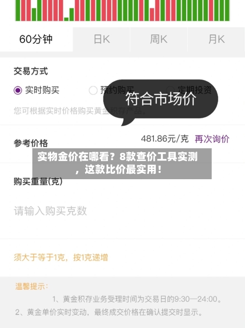 实物金价在哪看？8款查价工具实测，这款比价最实用！
