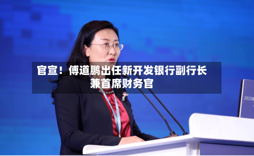 官宣！傅道鹏出任新开发银行副行长兼首席财务官-第2张图片