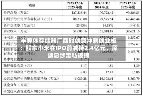 半导体存储器厂商时创意冲刺创业板：股东小米在IPO前减持2.4亿元，原副总涉走私被捕-第2张图片