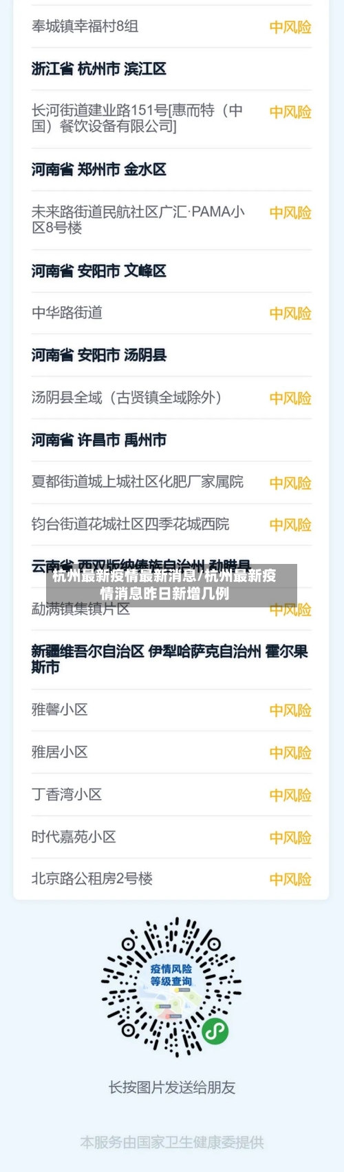杭州最新疫情最新消息/杭州最新疫情消息昨日新增几例