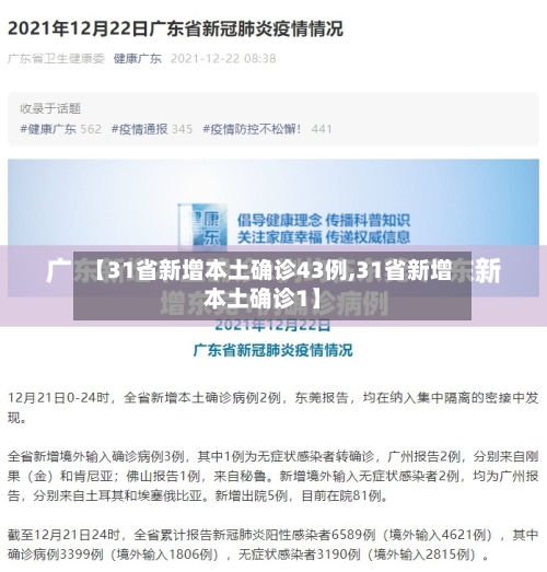 【31省新增本土确诊43例,31省新增本土确诊1】-第2张图片
