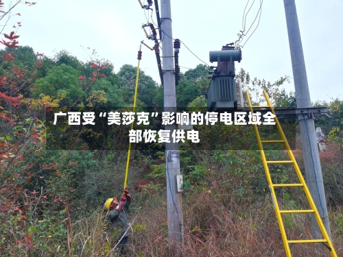 广西受“美莎克”影响的停电区域全部恢复供电-第2张图片