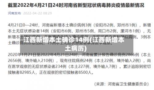 江西新增本土确诊14例(江西新增本土病历)-第2张图片