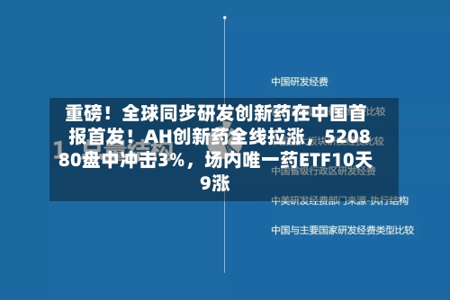 重磅！全球同步研发创新药在中国首报首发！AH创新药全线拉涨，520880盘中冲击3%	，场内唯一药ETF10天9涨-第2张图片