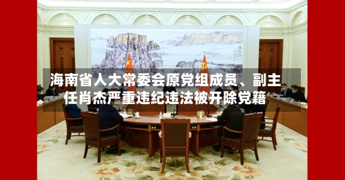 海南省人大常委会原党组成员、副主任肖杰严重违纪违法被开除党籍-第2张图片