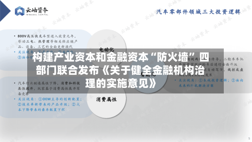 构建产业资本和金融资本“防火墙” 四部门联合发布《关于健全金融机构治理的实施意见》