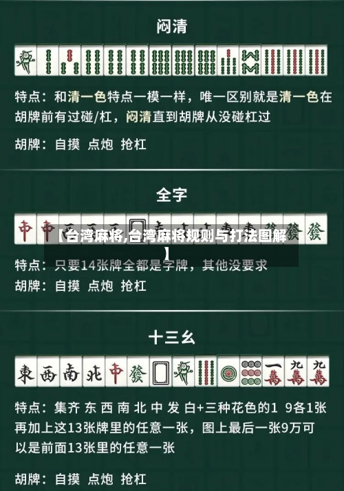 【台湾麻将,台湾麻将规则与打法图解】-第2张图片