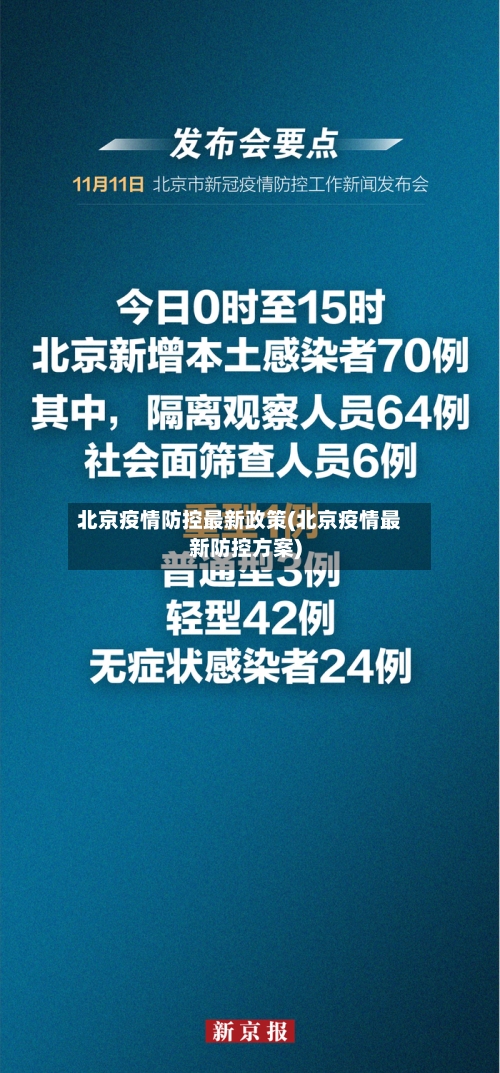 北京疫情防控最新政策(北京疫情最新防控方案)