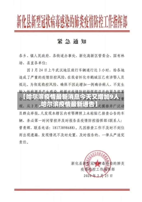 【哈尔滨疫情最新消息今天又增加9人,哈尔滨疫情最新通告】