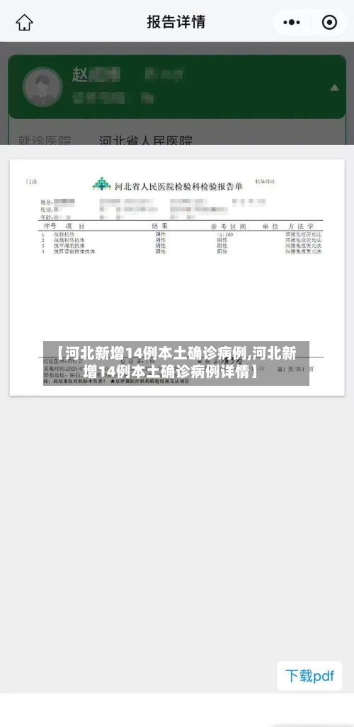 【河北新增14例本土确诊病例,河北新增14例本土确诊病例详情】
