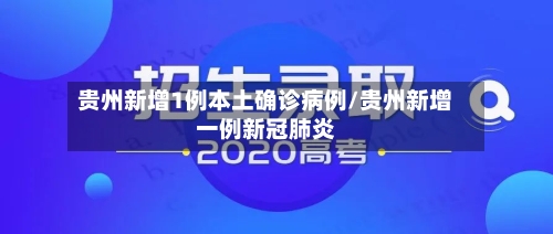 贵州新增1例本土确诊病例/贵州新增一例新冠肺炎