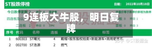 9连板大牛股，明日复牌-第2张图片