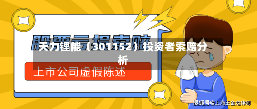 天力锂能（301152）投资者索赔分析-第2张图片