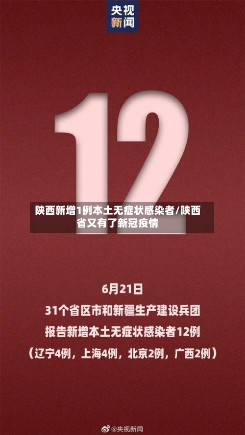 陕西新增1例本土无症状感染者/陕西省又有了新冠疫情