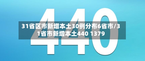 31省区市新增本土30例分布6省市/31省市新增本土440 1379