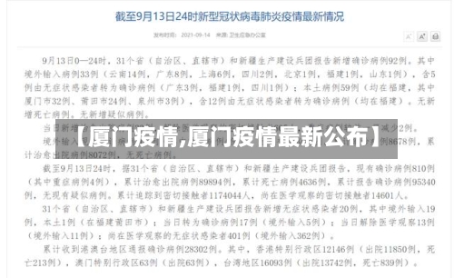【厦门疫情,厦门疫情最新公布】
