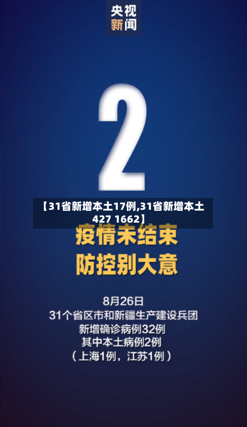 【31省新增本土17例,31省新增本土427 1662】