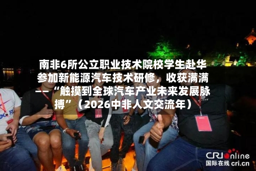 南非6所公立职业技术院校学生赴华参加新能源汽车技术研修	，收获满满—— “触摸到全球汽车产业未来发展脉搏”（2026中非人文交流年）-第2张图片