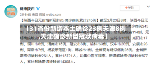 【31省份新增本土确诊23例天津8例,天津确诊新型冠状病毒】