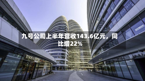 九号公司上半年营收143.6亿元，同比增22%