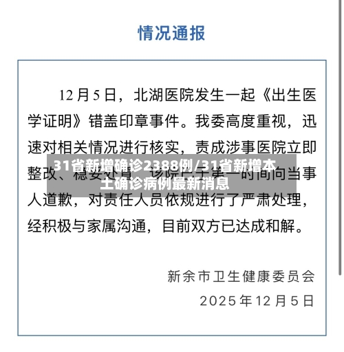 31省新增确诊2388例/31省新增本土确诊病例最新消息-第2张图片