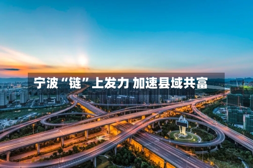 宁波“链”上发力 加速县域共富-第3张图片
