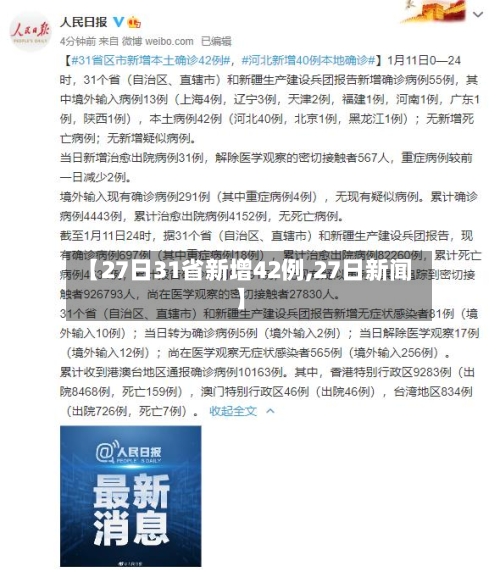 【27日31省新增42例,27日新闻】