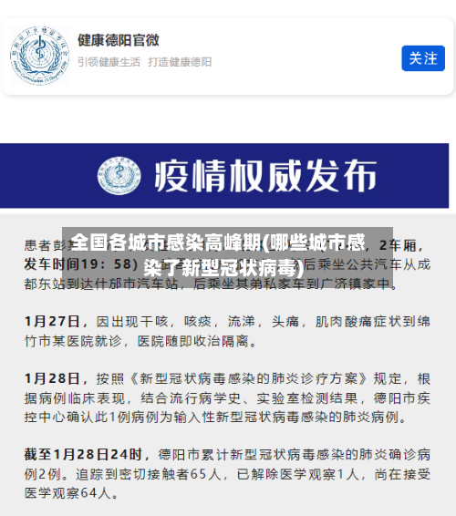 全国各城市感染高峰期(哪些城市感染了新型冠状病毒)