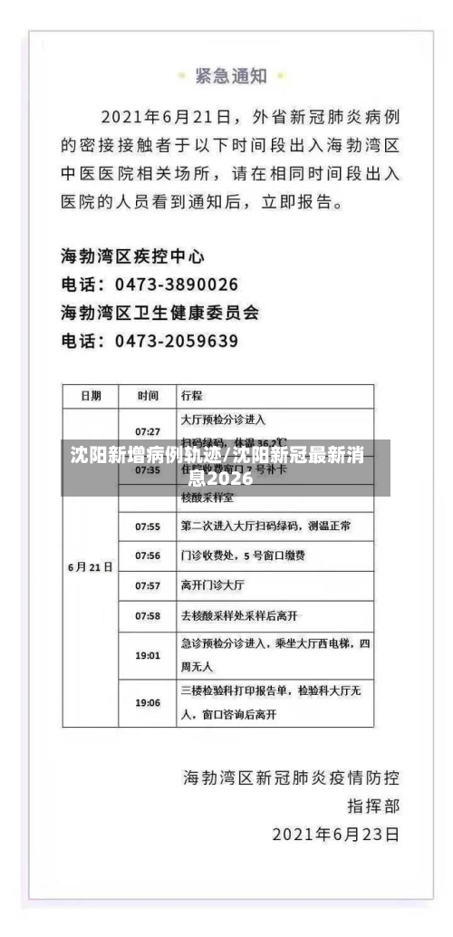 沈阳新增病例轨迹/沈阳新冠最新消息2026