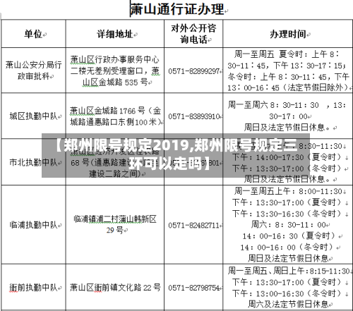 【郑州限号规定2019,郑州限号规定三环可以走吗】-第3张图片