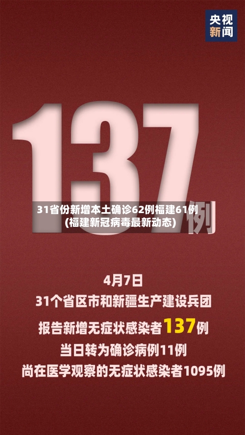 31省份新增本土确诊62例福建61例(福建新冠病毒最新动态)