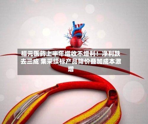 福元医药上半年增收不增利！净利跌去三成 集采续标产品降价叠加成本激增-第3张图片