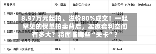 8.97万元起拍、溢价80%成交！一起罕见的保单拍卖背后	，买家套利空间有多大？将面临哪些“关卡	”？-第3张图片