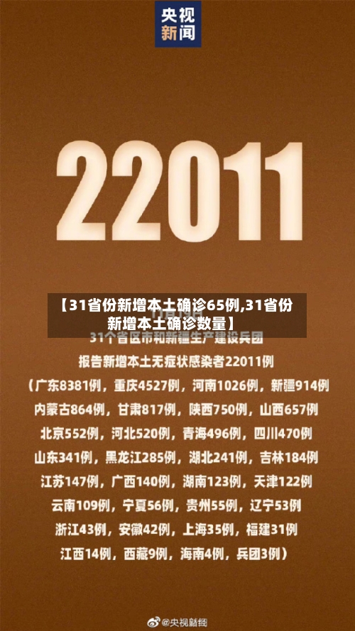 【31省份新增本土确诊65例,31省份新增本土确诊数量】