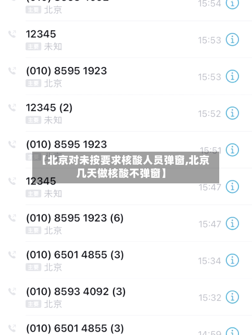 【北京对未按要求核酸人员弹窗,北京几天做核酸不弹窗】-第2张图片